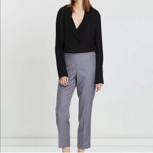 NWT THEORY Lavender Melange Sleek Flannel Basic Pull On Pant Size 2